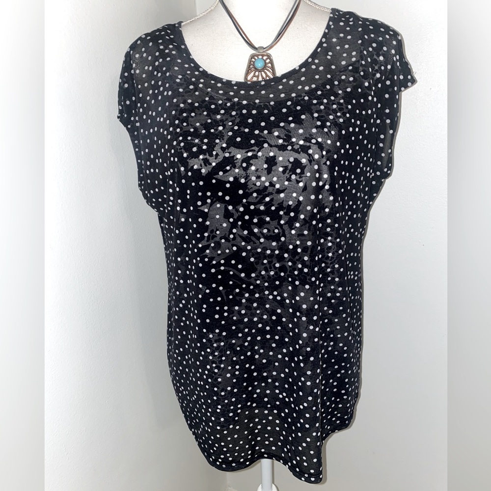 Elementz Black and White Polka Dot Blouse